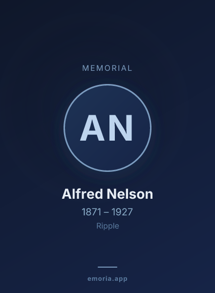 Memorial portrait of Alfred Nelson