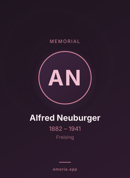 Memorial portrait of Alfred Neuburger