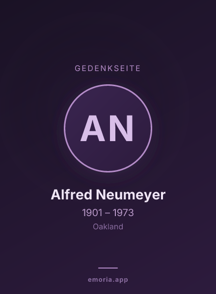 Gedenkportrait von Alfred Neumeyer