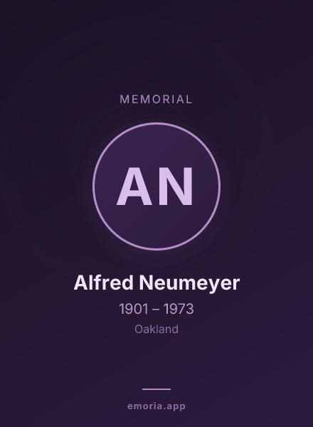 Memorial portrait of Alfred Neumeyer