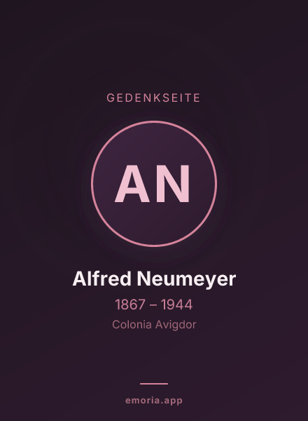 Gedenkportrait von Alfred Neumeyer