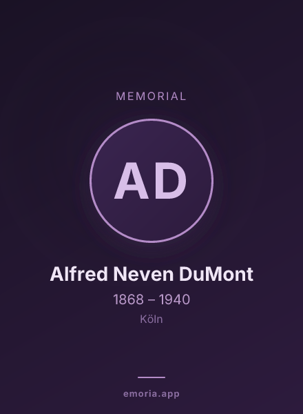 Memorial portrait of Alfred Neven DuMont