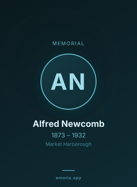 Memorial portrait of Alfred Newcomb