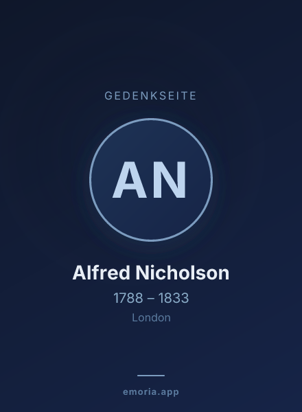 Gedenkportrait von Alfred Nicholson