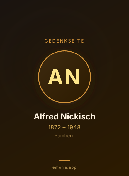 Gedenkportrait von Alfred Nickisch