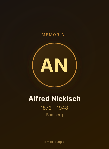 Memorial portrait of Alfred Nickisch