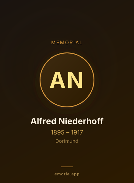 Memorial portrait of Alfred Niederhoff