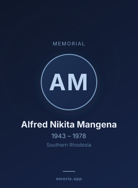 Memorial portrait of Alfred Nikita Mangena