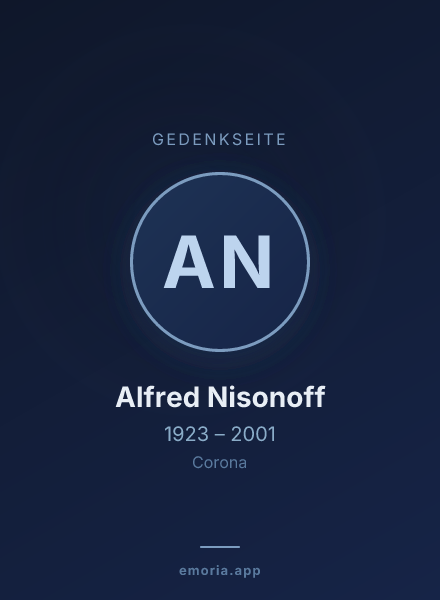 Gedenkportrait von Alfred Nisonoff