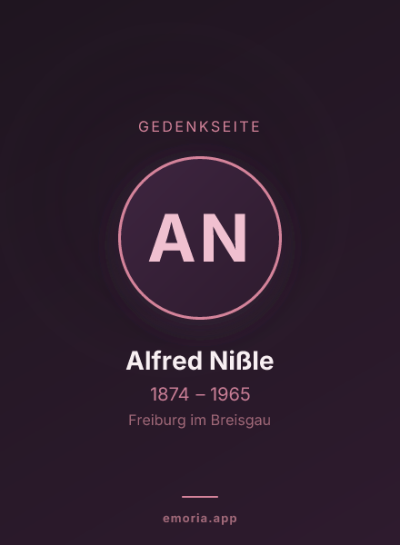 Gedenkportrait von Alfred Nißle