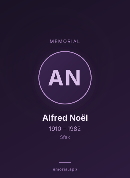 Memorial portrait of Alfred Noël