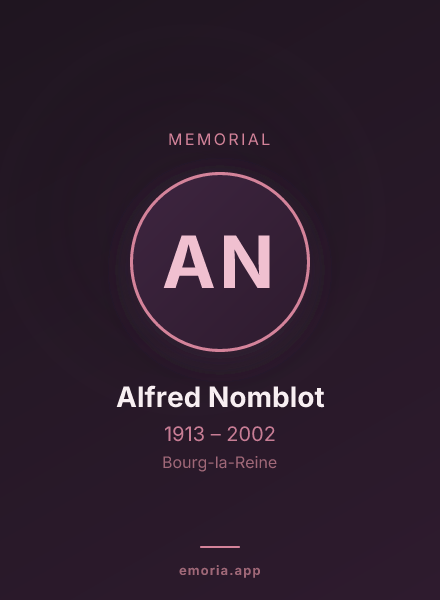 Memorial portrait of Alfred Nomblot