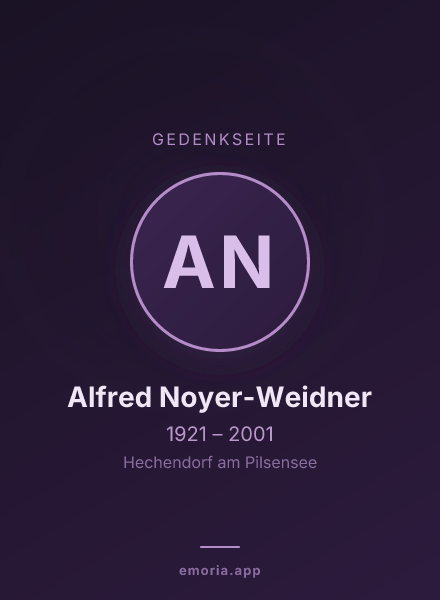 Gedenkportrait von Alfred Noyer-Weidner