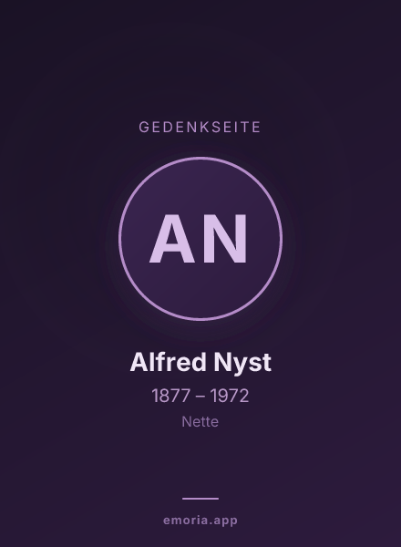 Gedenkportrait von Alfred Nyst
