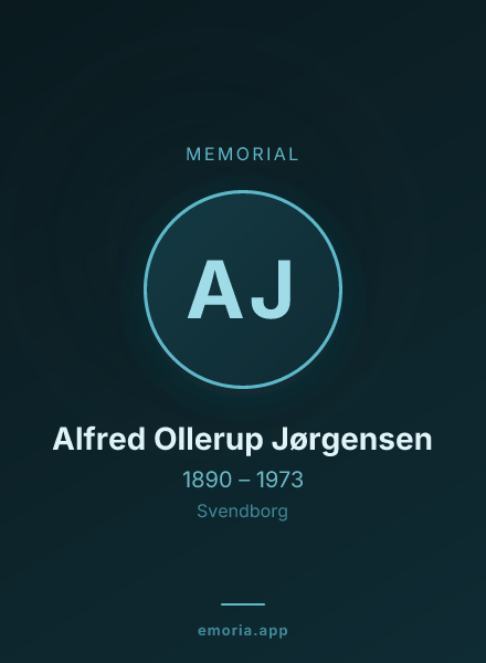 Memorial portrait of Alfred Ollerup Jørgensen