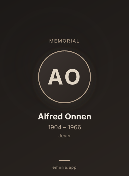 Memorial portrait of Alfred Onnen