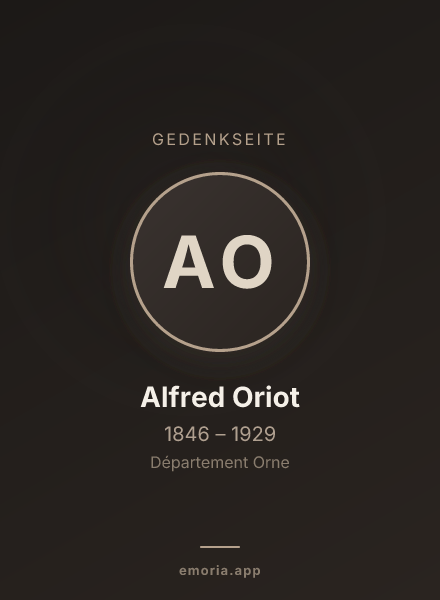 Gedenkportrait von Alfred Oriot