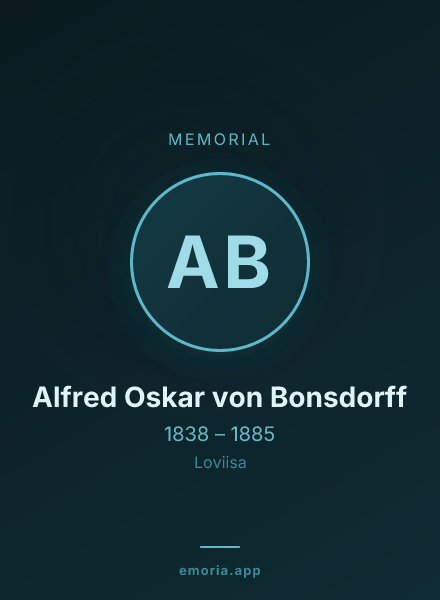 Memorial portrait of Alfred Oskar von Bonsdorff