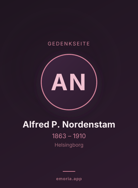 Gedenkportrait von Alfred P. Nordenstam