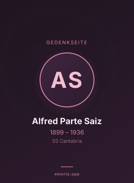 Gedenkportrait von Alfred Parte Saiz
