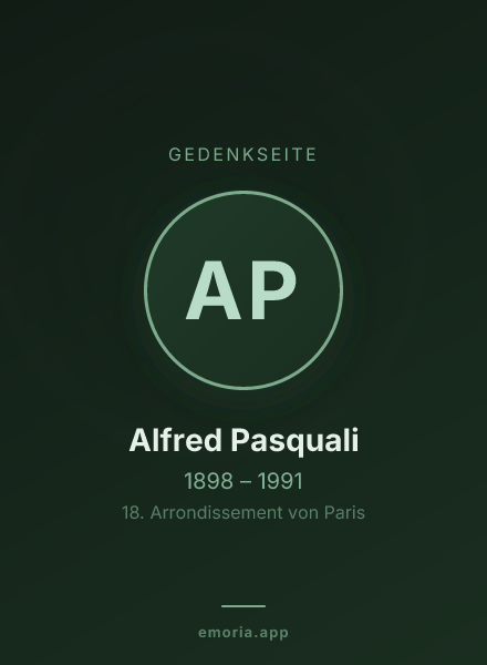 Gedenkportrait von Alfred Pasquali