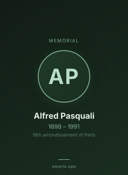 Memorial portrait of Alfred Pasquali