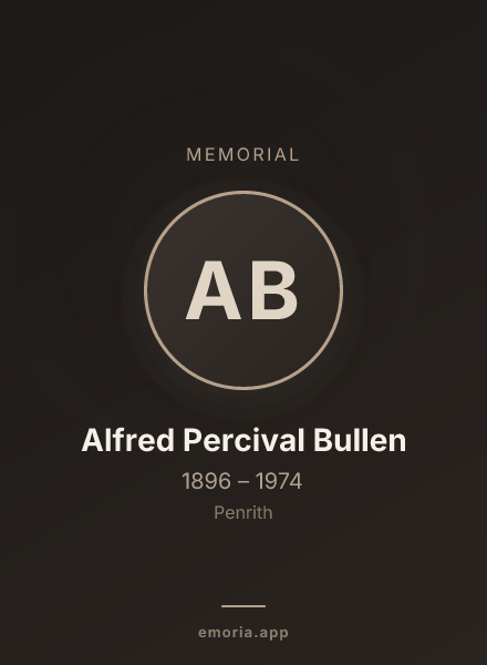 Memorial portrait of Alfred Percival Bullen