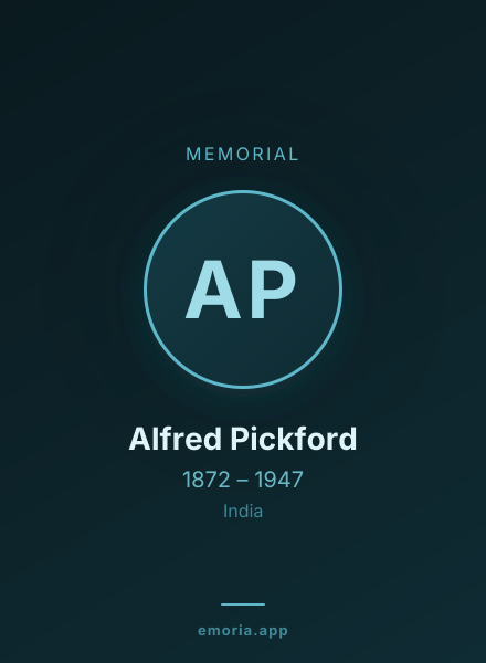 Memorial portrait of Alfred Pickford