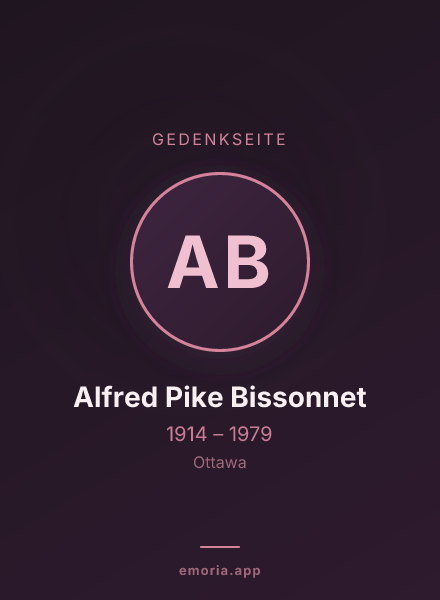 Gedenkportrait von Alfred Pike Bissonnet