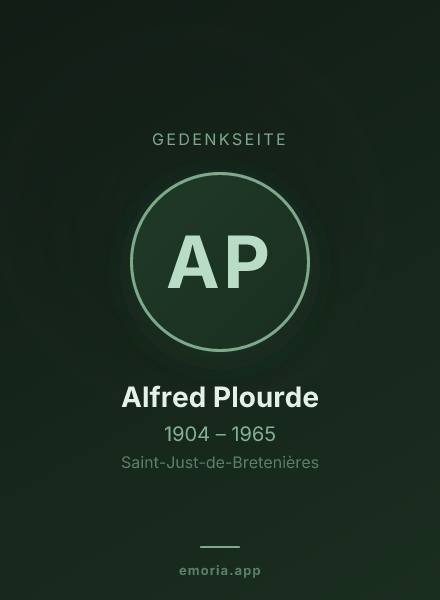 Gedenkportrait von Alfred Plourde