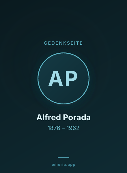 Gedenkportrait von Alfred Porada