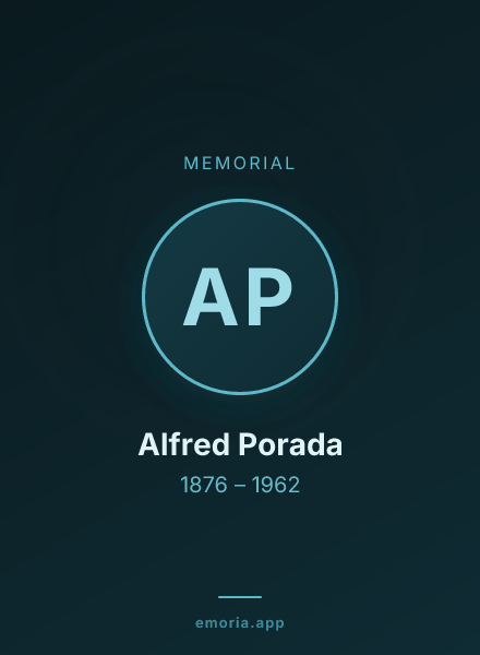 Memorial portrait of Alfred Porada
