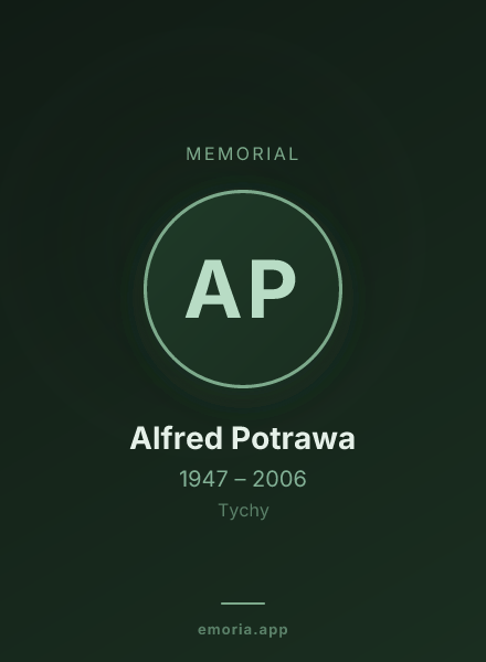 Memorial portrait of Alfred Potrawa