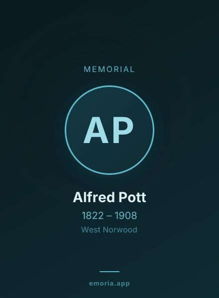 Memorial portrait of Alfred Pott