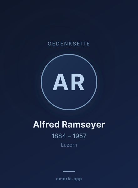 Gedenkportrait von Alfred Ramseyer