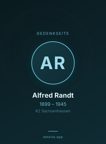 Gedenkportrait von Alfred Randt