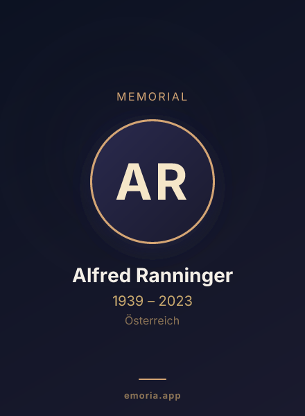 Memorial portrait of Alfred Ranninger