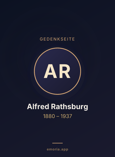 Gedenkportrait von Alfred Rathsburg