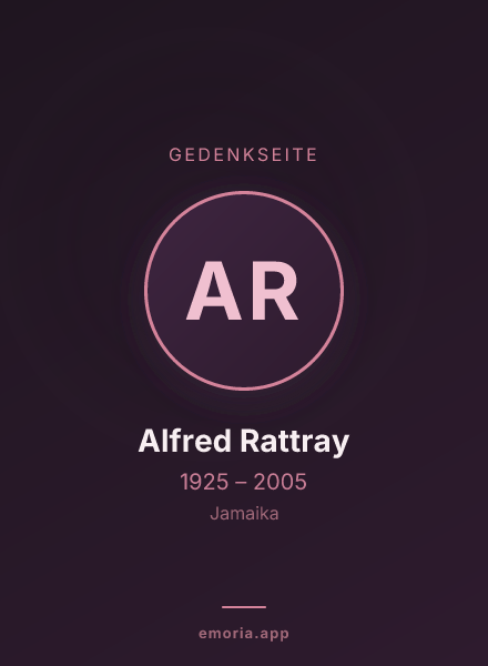 Gedenkportrait von Alfred Rattray