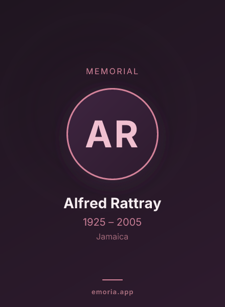 Memorial portrait of Alfred Rattray
