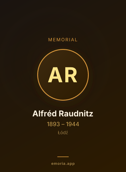 Memorial portrait of Alfréd Raudnitz