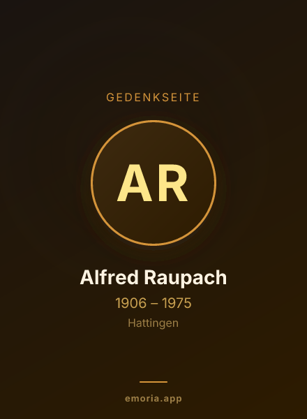 Gedenkportrait von Alfred Raupach