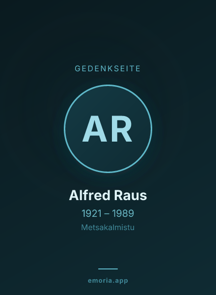 Gedenkportrait von Alfred Raus