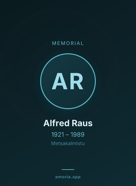 Memorial portrait of Alfred Raus
