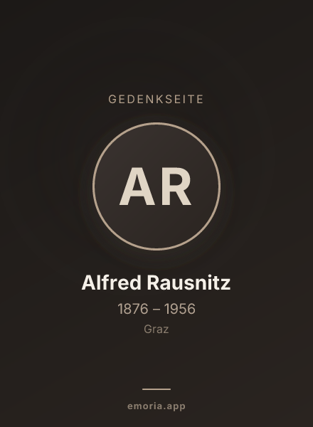 Gedenkportrait von Alfred Rausnitz