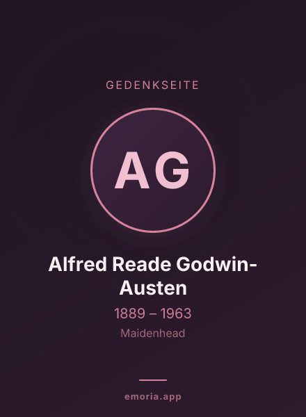 Gedenkportrait von Alfred Reade Godwin-Austen