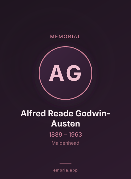 Memorial portrait of Alfred Reade Godwin-Austen