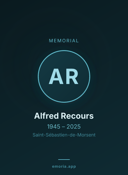 Memorial portrait of Alfred Recours