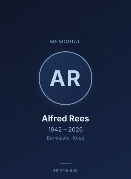 Memorial portrait of Alfred Rees
