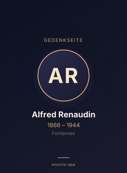 Gedenkportrait von Alfred Renaudin